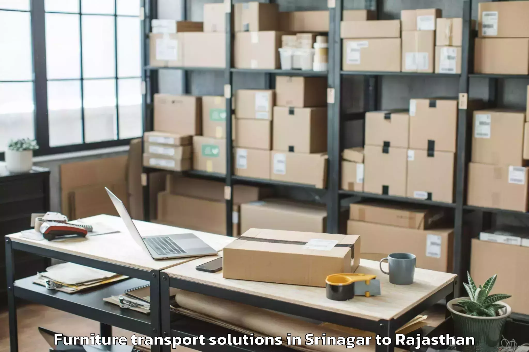 Hassle-Free Srinagar to Makrana Furniture Transport Solutions